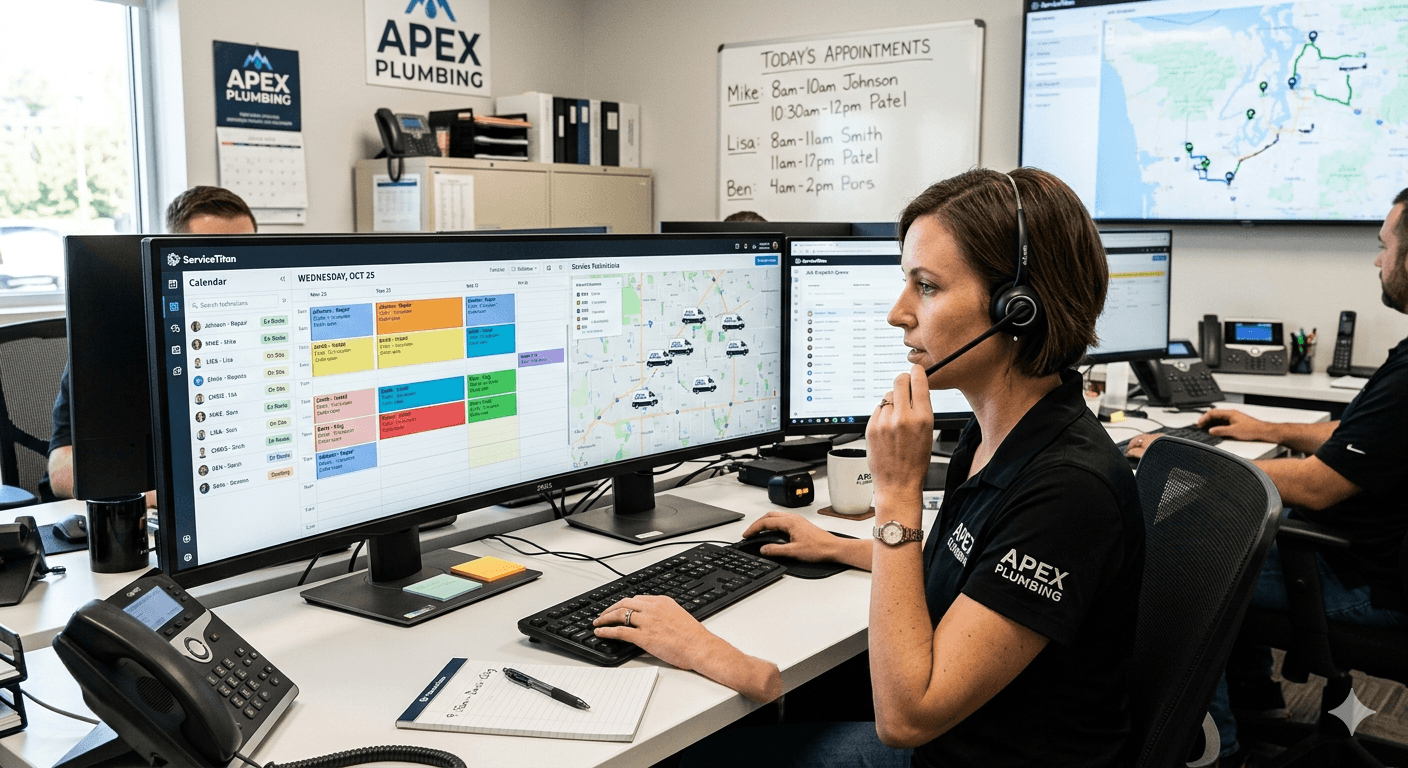 What happens when a plumbing company automates its scheduling